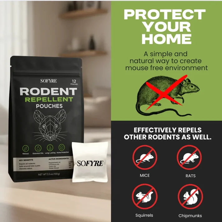 Mouse repellent pouches