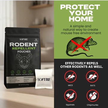 Mouse repellent pouches