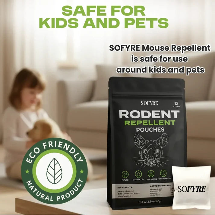 Mouse repellent pouches