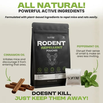 Mouse repellent pouches